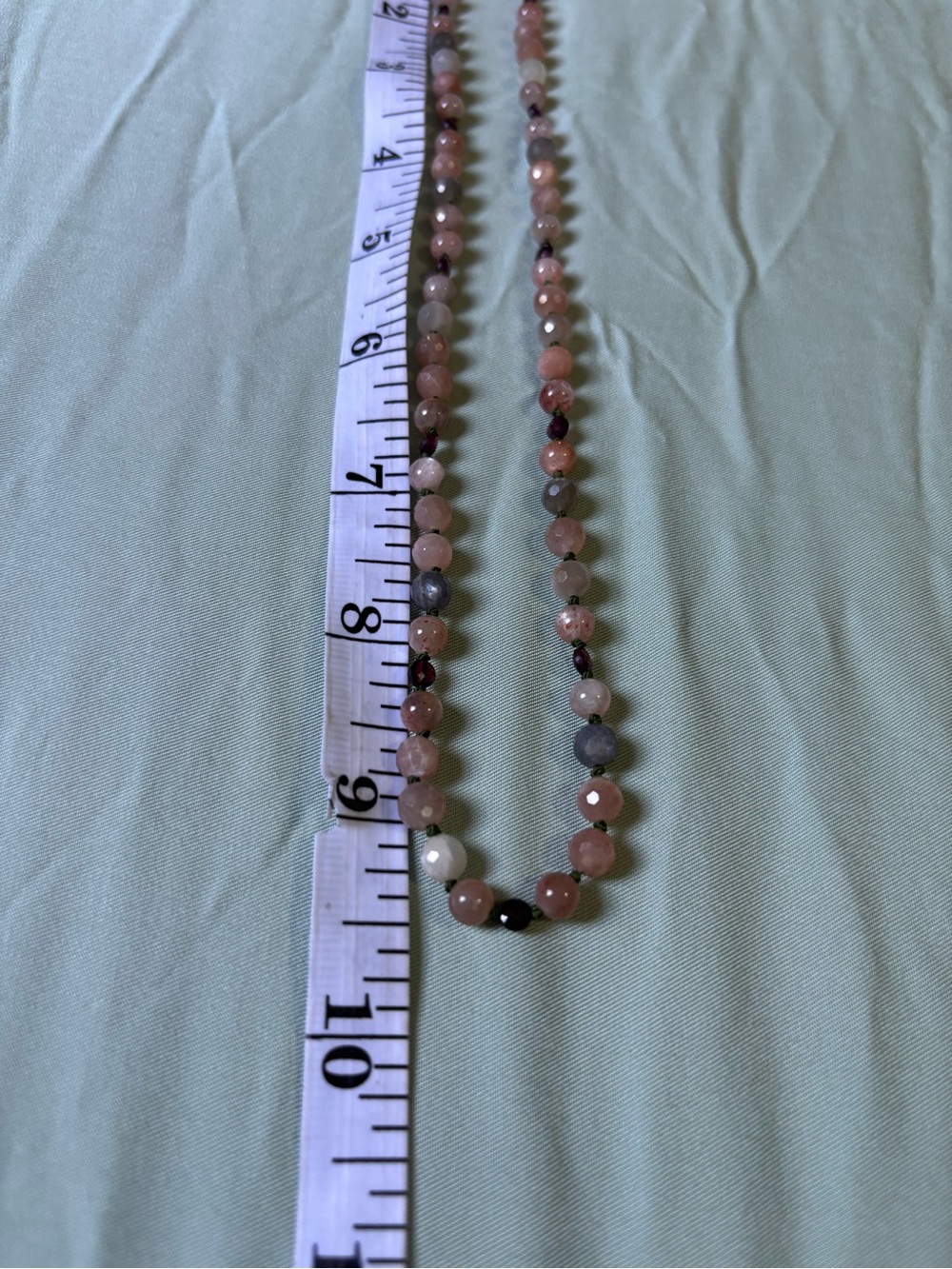 Peach Moonstone necklace. - Picture 13 of 13